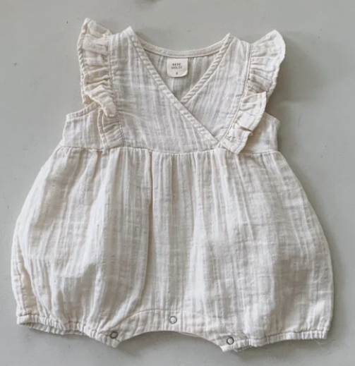 Angel Romper – Soft Crinkled Cotton Baby Romper
